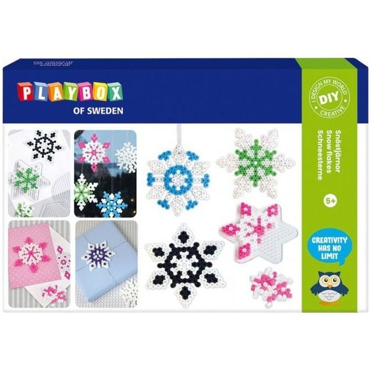 Playbox Gyöngykép figurák, 4000 db - hópelyhek