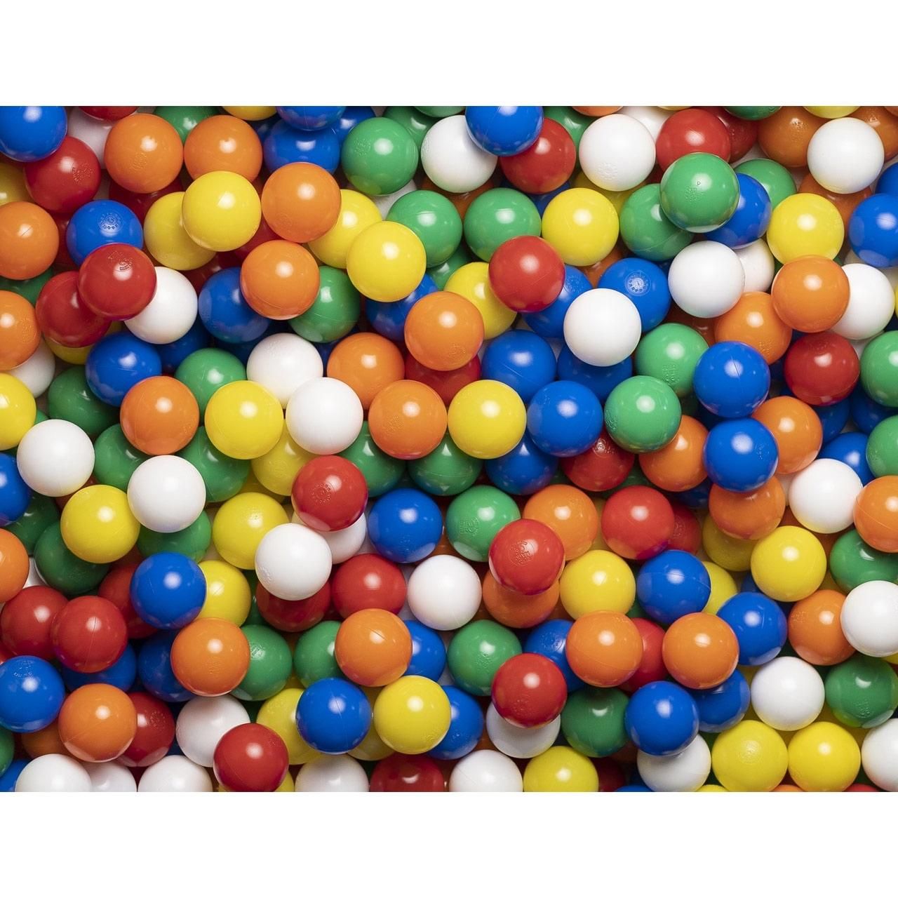 60 mm-es Euro Plus játéklabda 100 db-os kiszerelésben, 6 kevert színből