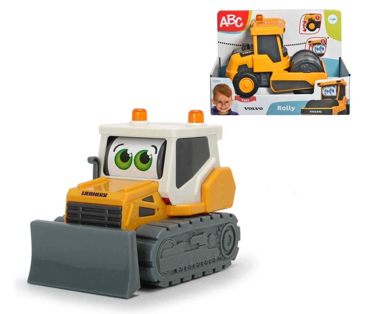 ABC Vidám masinák mozgó szemekkel 16 cm, buldózer