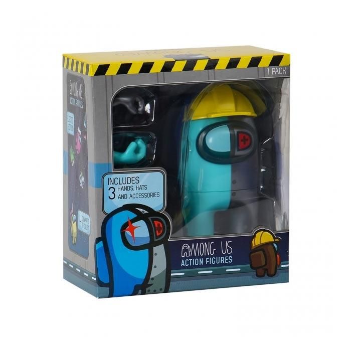 Among Us akcifigura kiegészítőkkel, 11 cm - kék-szürke