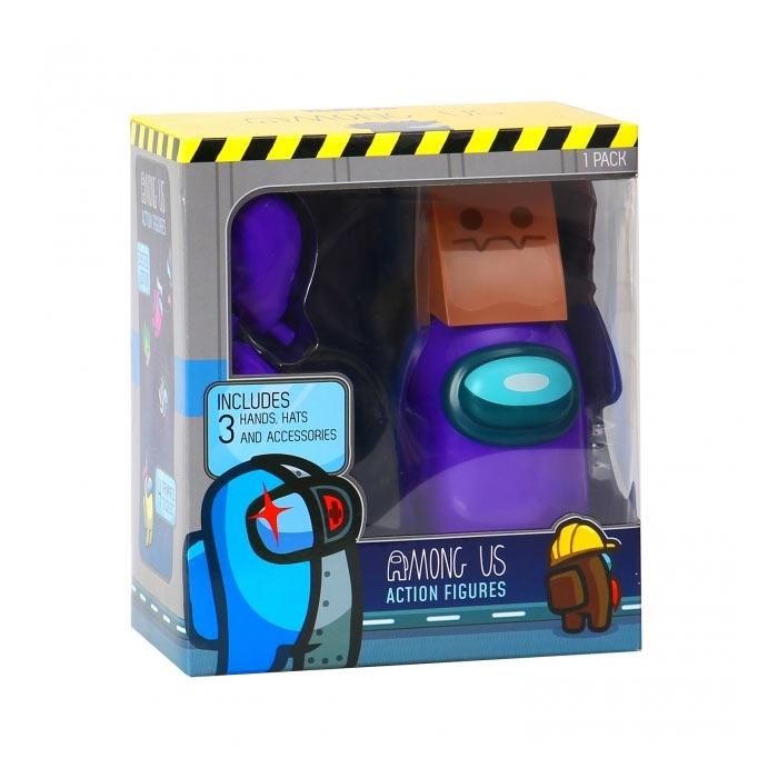 Among Us akcifigura kiegészítőkkel, 11 cm - lila