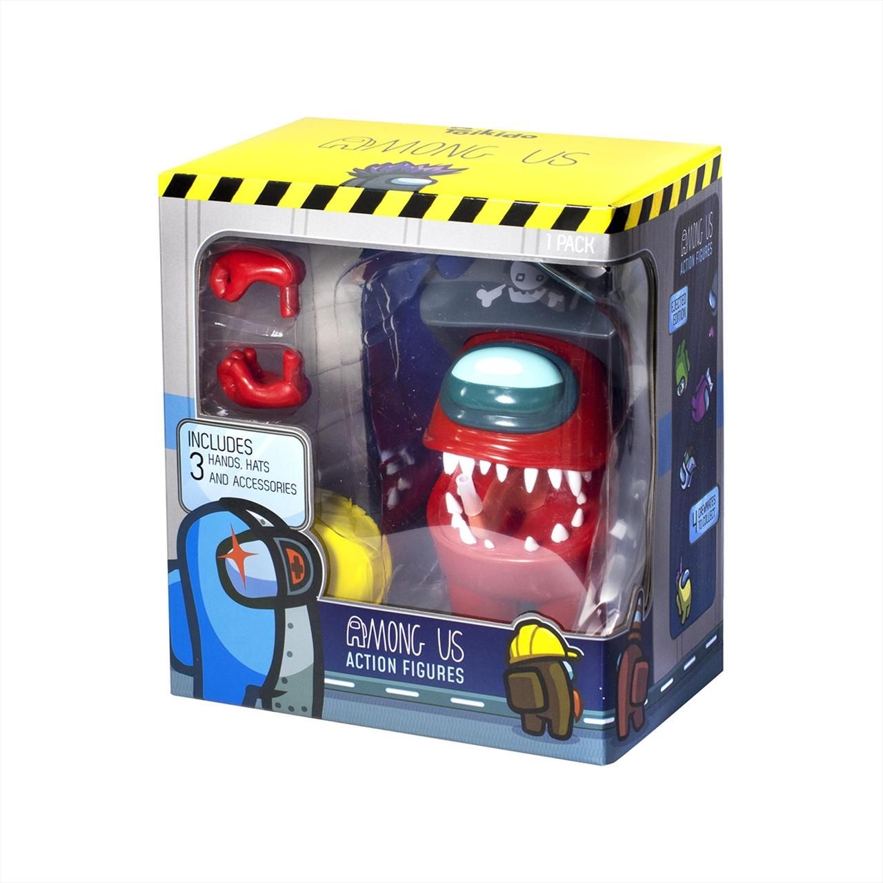 Among Us akciófigura kiegészítőkkel, 11 cm - piros imposztor