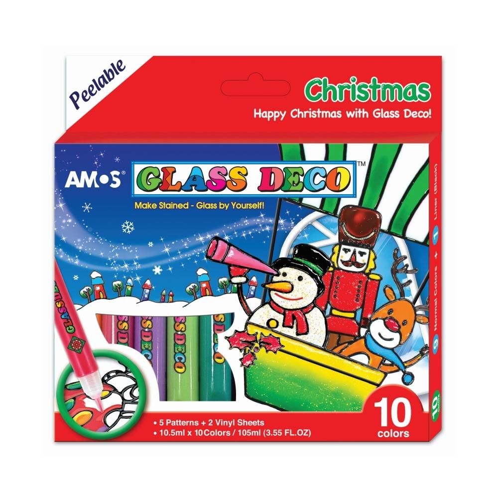 Amos Karácsonyi üvegmatrica dekor szett, 10 szín - Diótörő