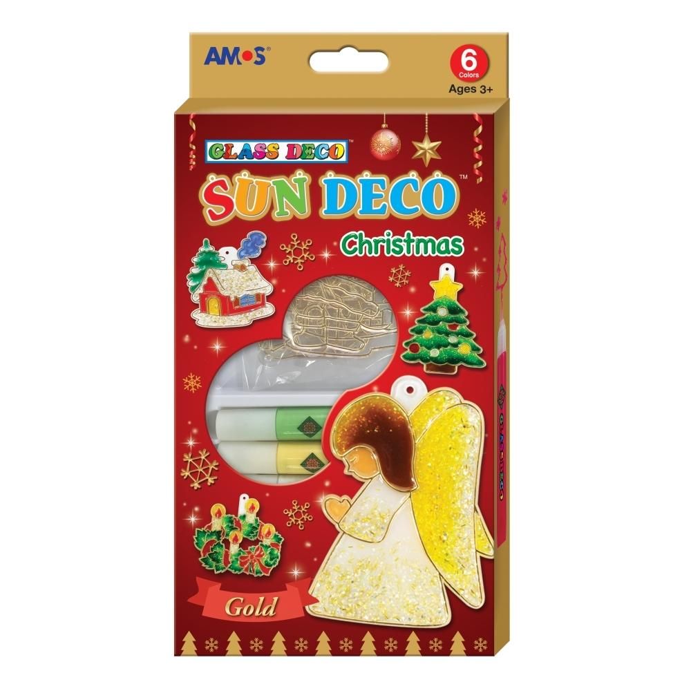 Amos Karácsonyi üvegmatrica dekor szett, 6 szín