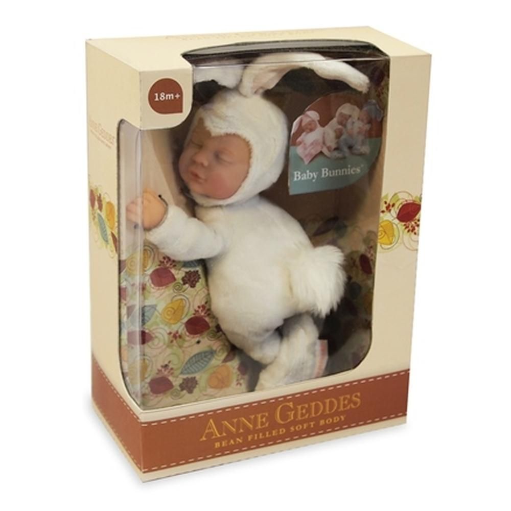 Anne Geddes puha testű baba fehér nyuszi 23 cm