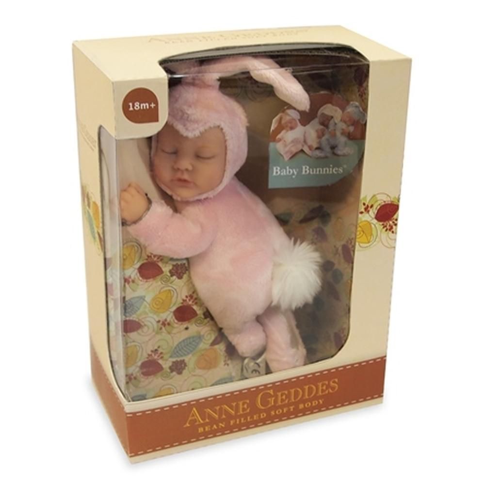 Anne Geddes puha testű baba rózsaszín nyuszi 23 cm