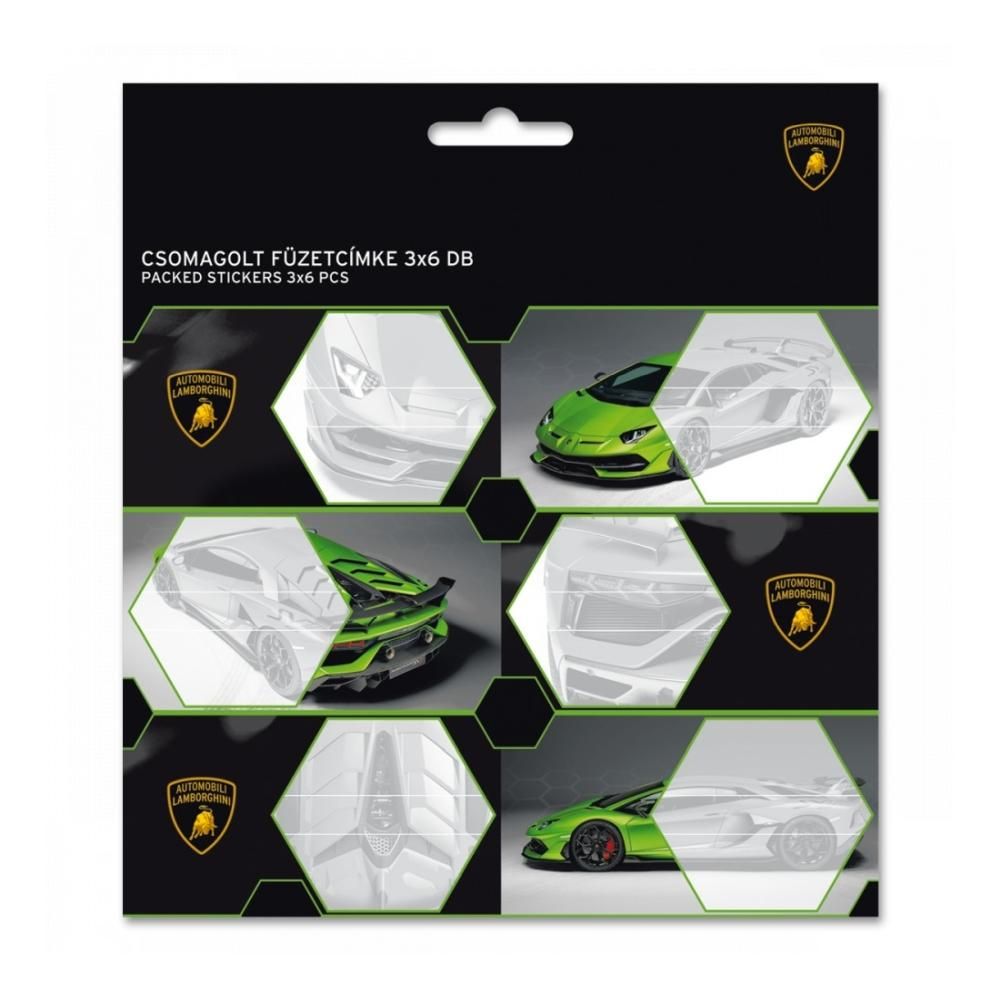 Ars Una Lamborghini csomagolt füzetcímke, 3x6 db-os