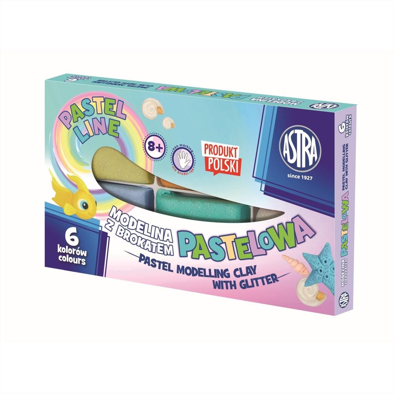 Astra Modell gyurma csillámos, 6 db