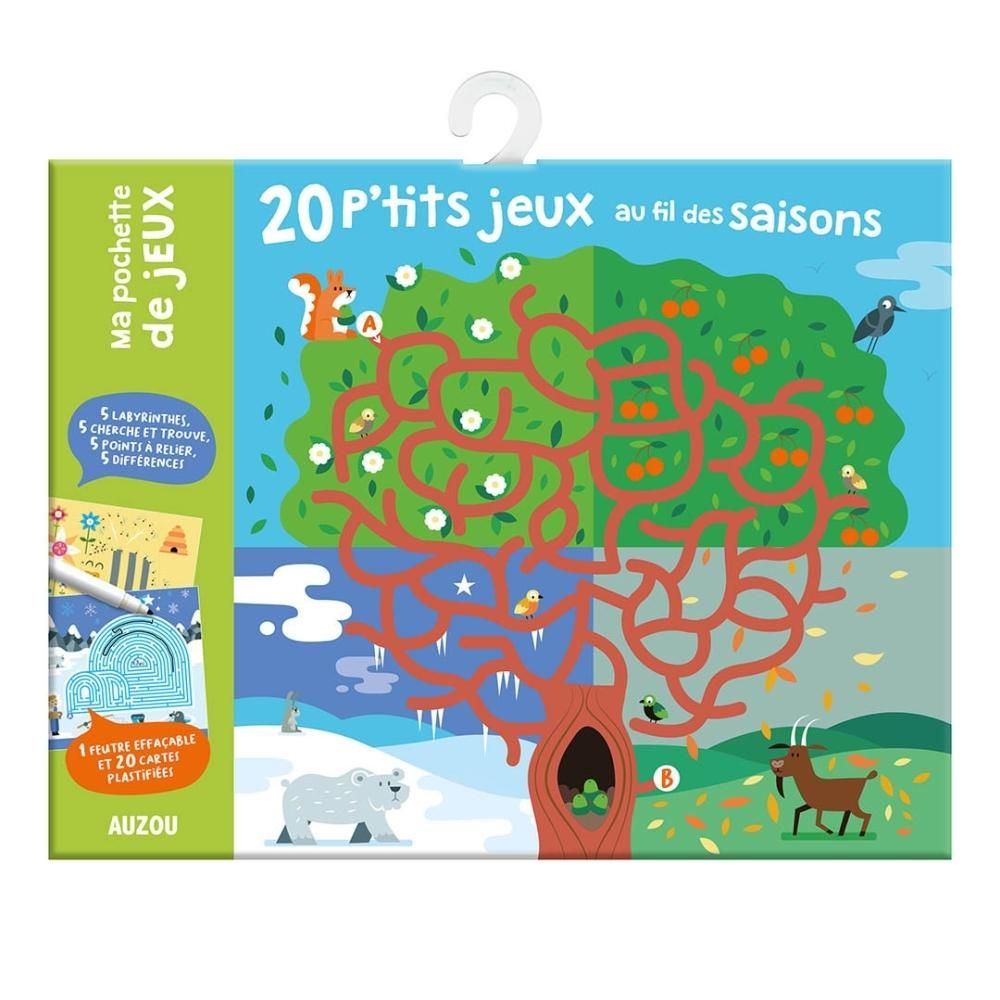 Auzou Letörölhető fejtörő feladatkártyák - Évszakok