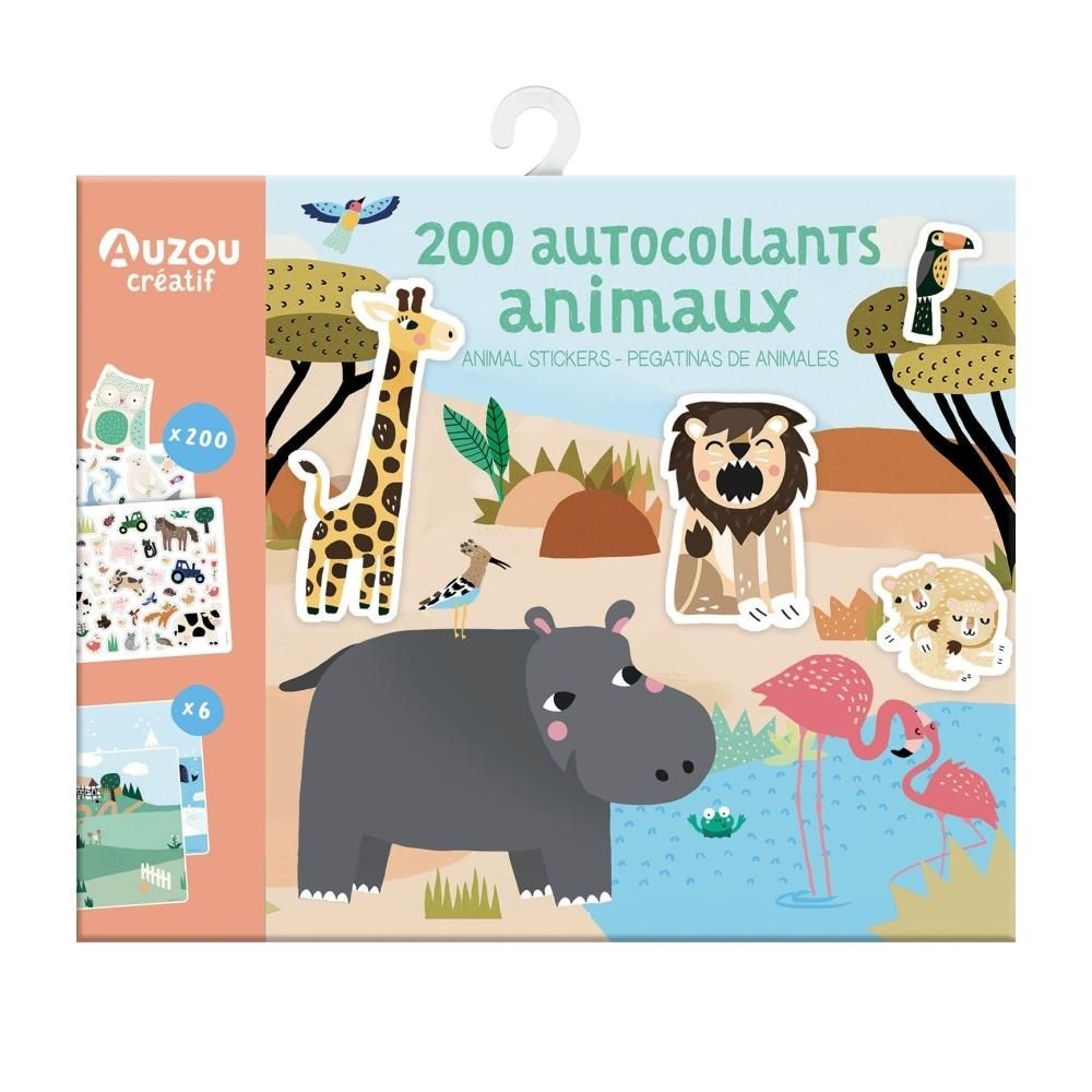 Auzou Újrahasználható matricázó készlet - A világ állatai