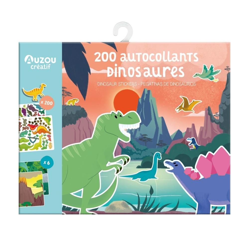 Auzou Újrahasználható matricázó készlet - Dinoszauruszok