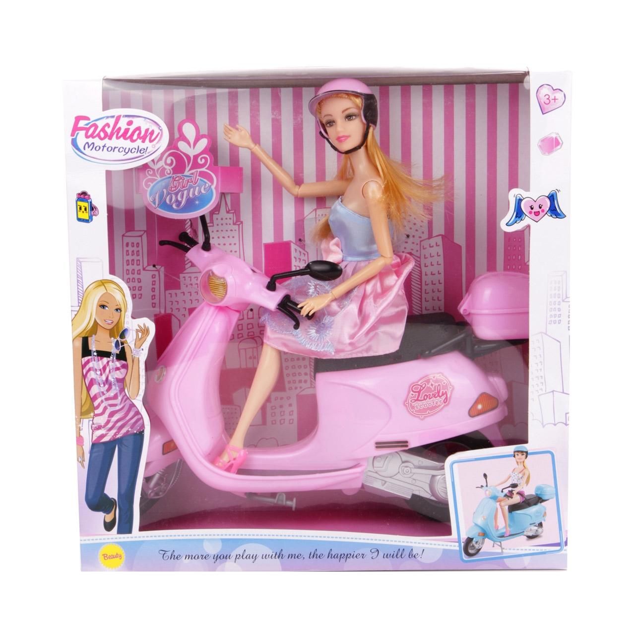 Baba robogóval, 28 cm