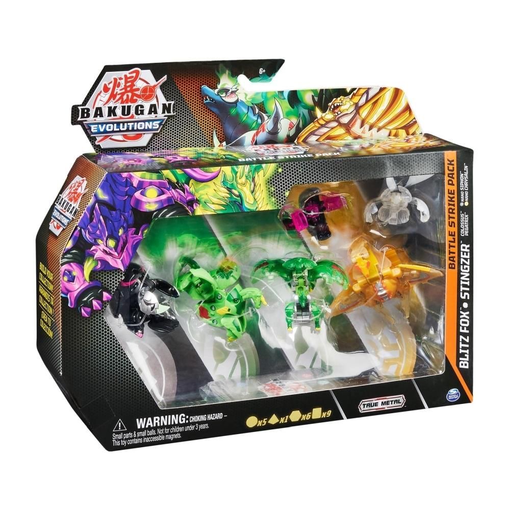 Bakugan S4 - Evolutions Harci csapás szett 6 db-os - Platinum Blitz Fox, Stingzer