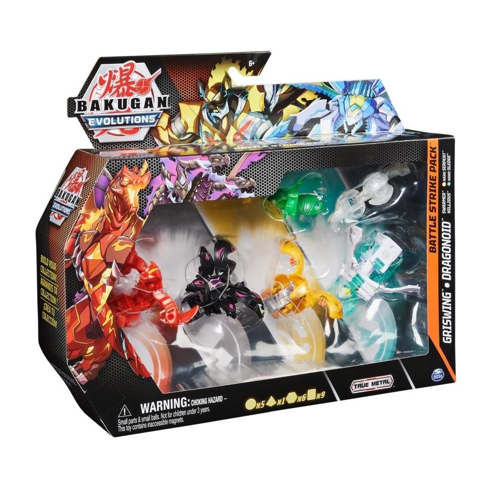 Bakugan S4 - Evolutions Harci csapás szett 6 db-os - Platinum Griswing, Dragonoid