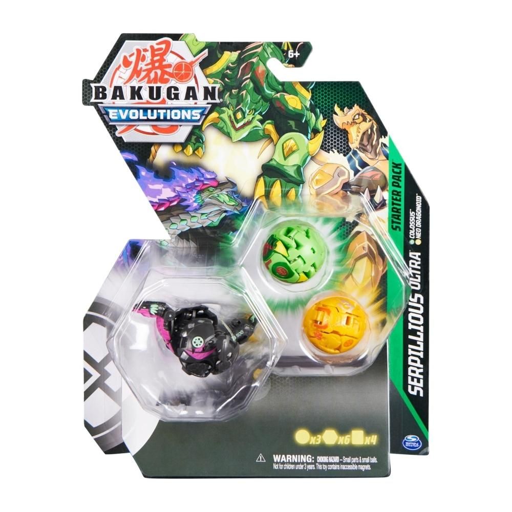 Bakugan S4 - Evolutions Kezdőcsomag 3 db-os - Serpillious Black
