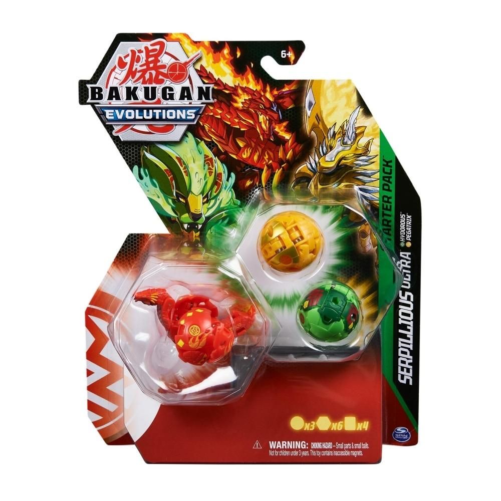 Bakugan S4 - Evolutions Kezdőcsomag 3 db-os - Serpillious Red