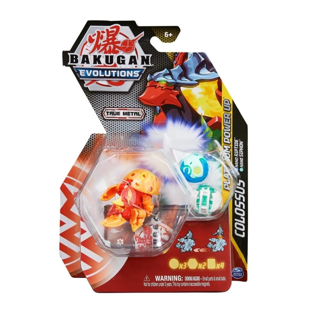Bakugan S4 - Evolutions Platinum Power Up csomag 3 db-os - Colossus Red
