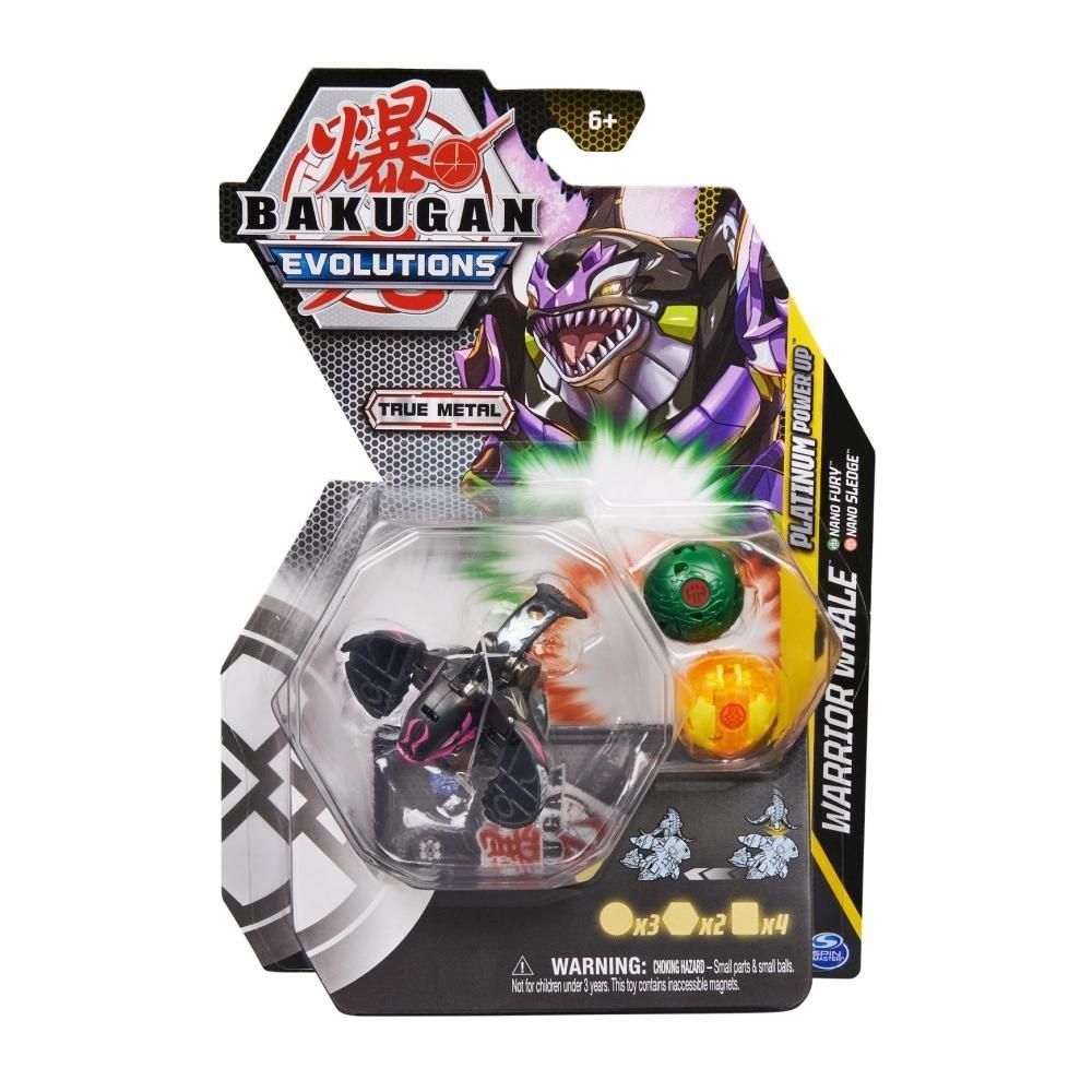 Bakugan S4 - Evolutions Platinum Power Up csomag 3 db-os - Warrior Whale Black