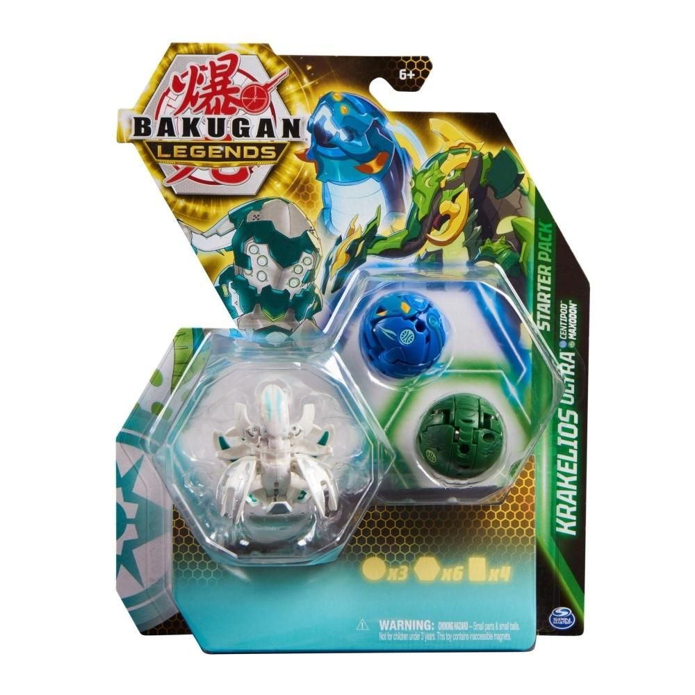 Bakugan S5 Legends Kezdőcsomag 3 db-os - Krakelios Ultra