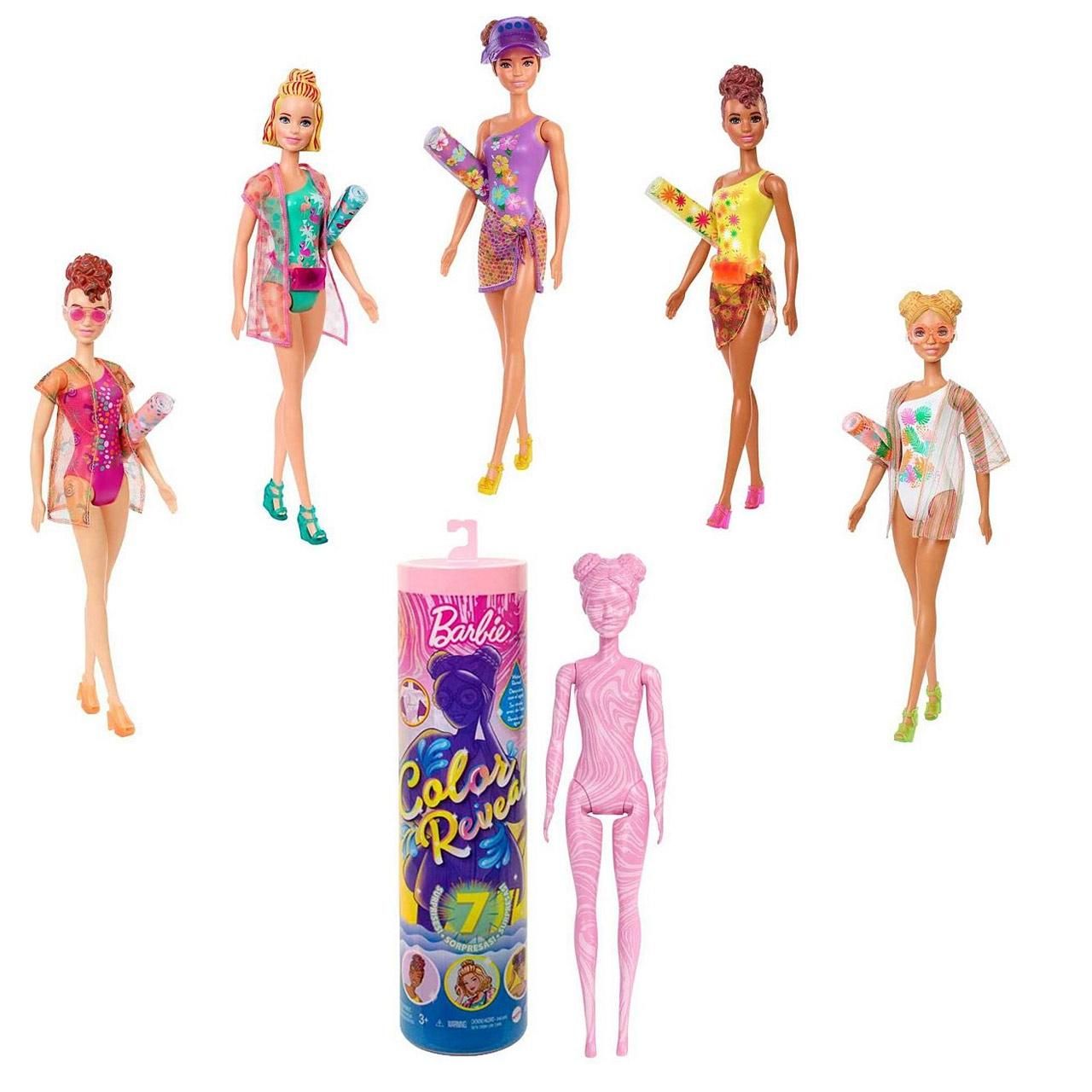 Barbie Color Reveal meglepetés baba - nyári kalandok
