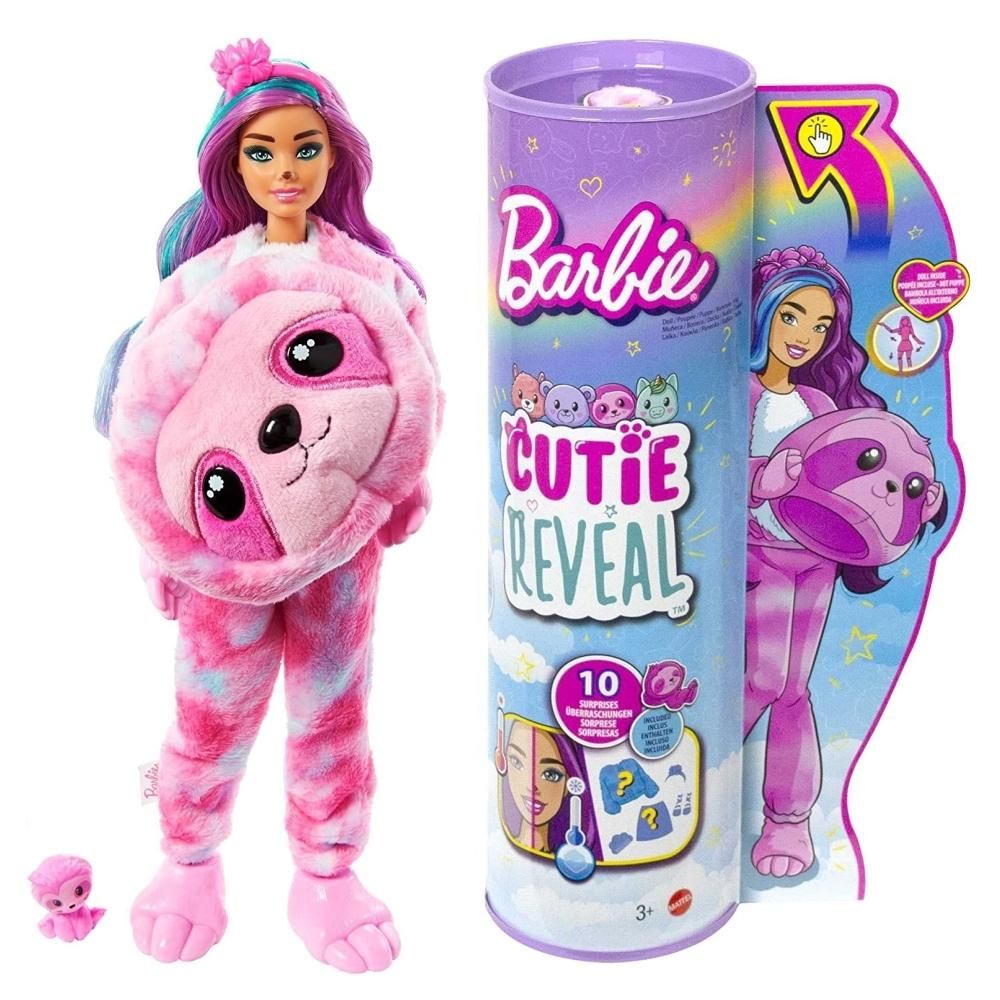 Barbie Cutie Reveal meglepetés baba, 2. sorozat - lajhár (HJL56/HJL59)