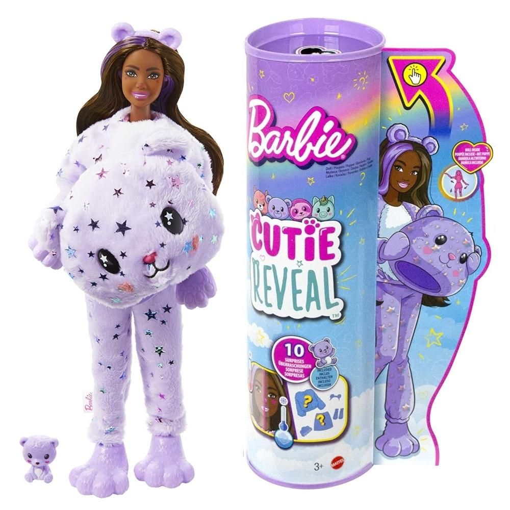 Barbie Cutie Reveal meglepetés baba, 2. sorozat - maci (HJL56/HJL57)