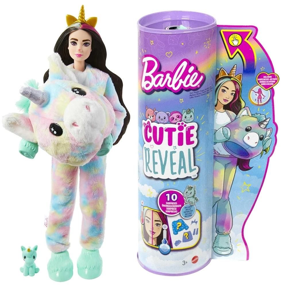 Barbie Cutie Reveal meglepetés baba, 2. sorozat - unikornis (HJL56/HJL58)