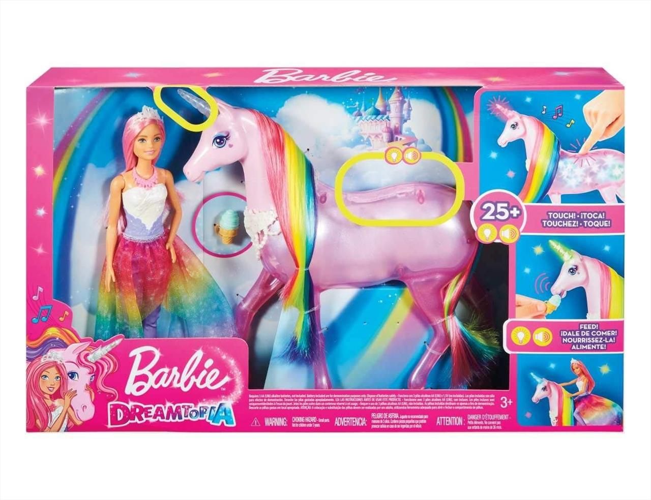 Barbie Dreamtopia csillámfény unikornis babával 