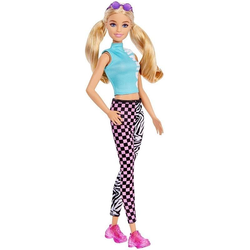 Barbie Fashionista barátnők stílusos divatbaba - kék ujjatlan topban