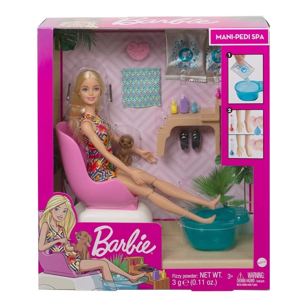 Barbie feltöltődés - Körömstúdió játékszett