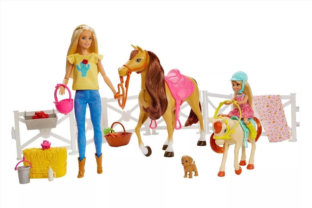 Barbie lovarda játékszett