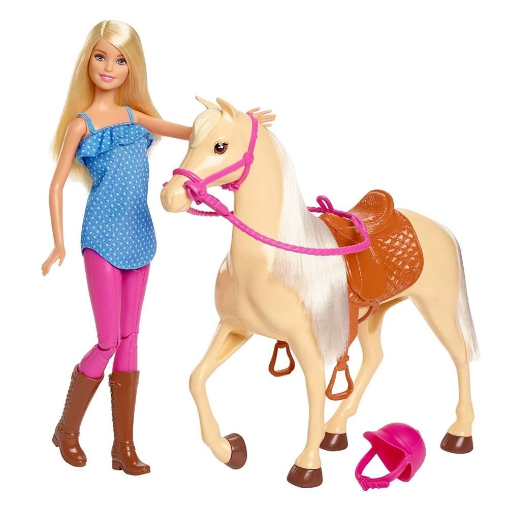 Barbie lovas szett babával 