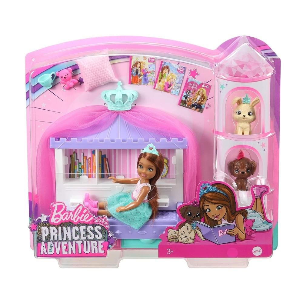 Barbie Princess Adventure Chelsea hercegnő játékszett - kiskedvencek mesekuckója