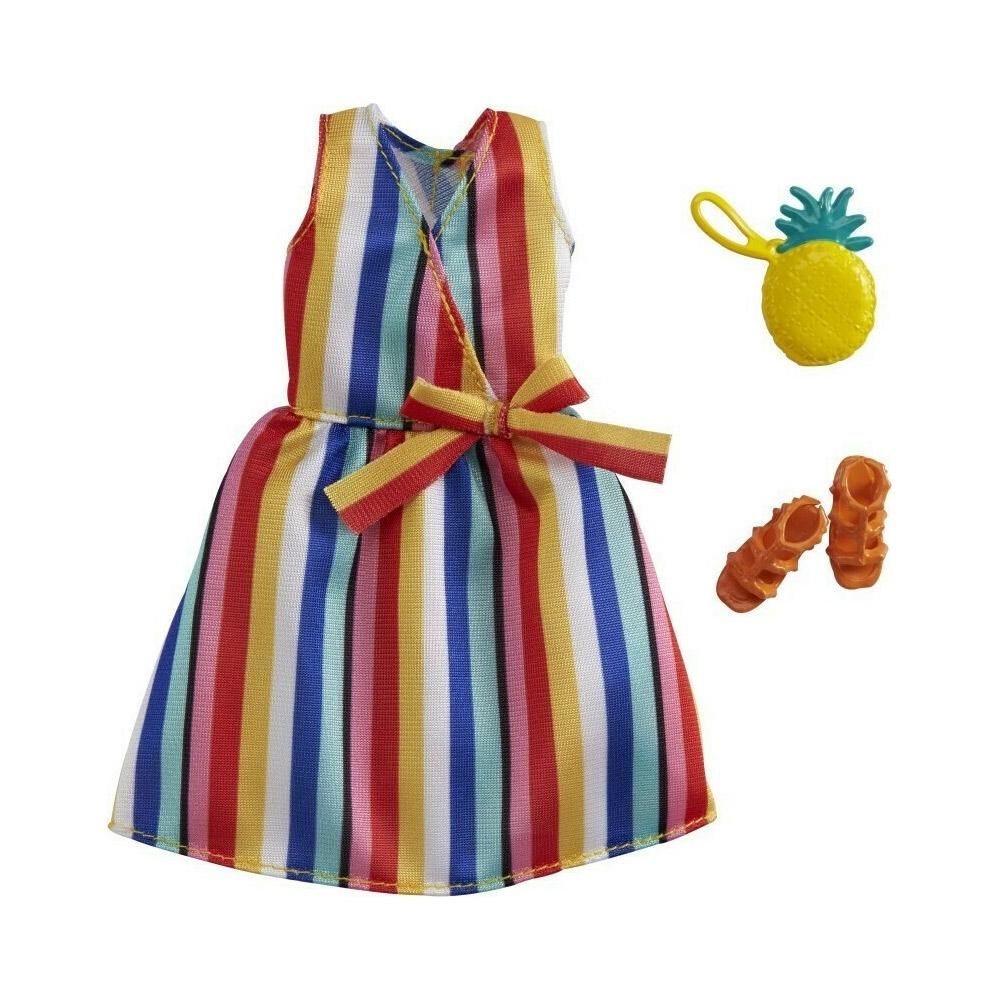 Barbie ruhaszett - vidám csíkos ruha
