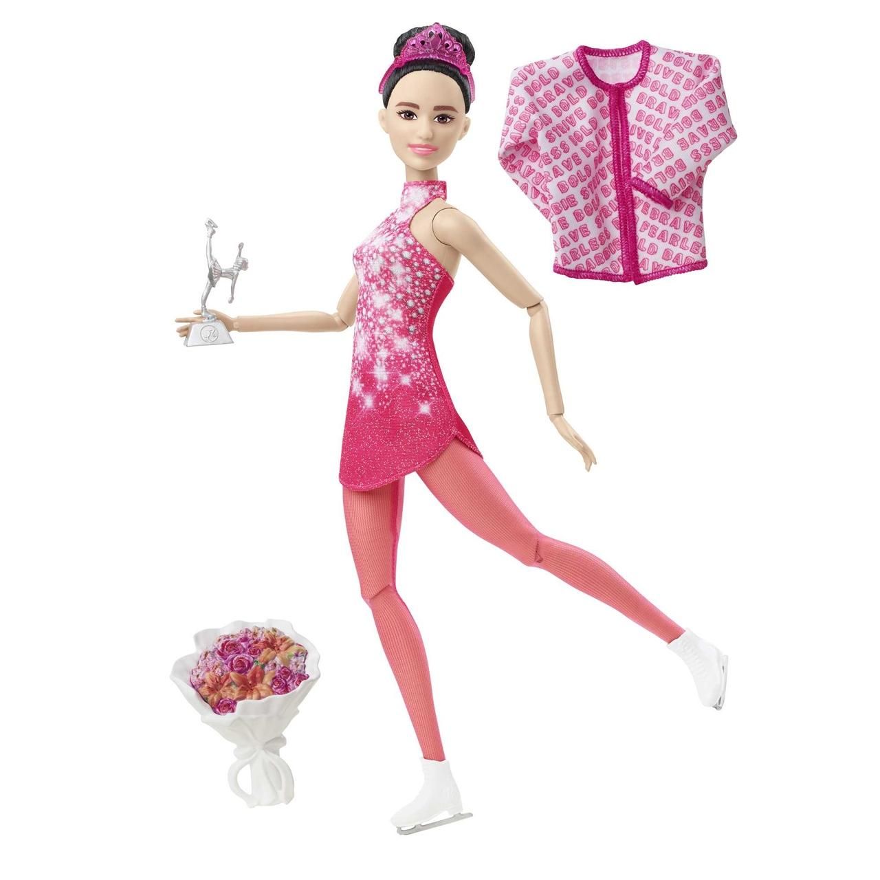 Barbie Téli olimpia - sportoló baba - műkorcsolyázó baba (HCN30/HHY27)