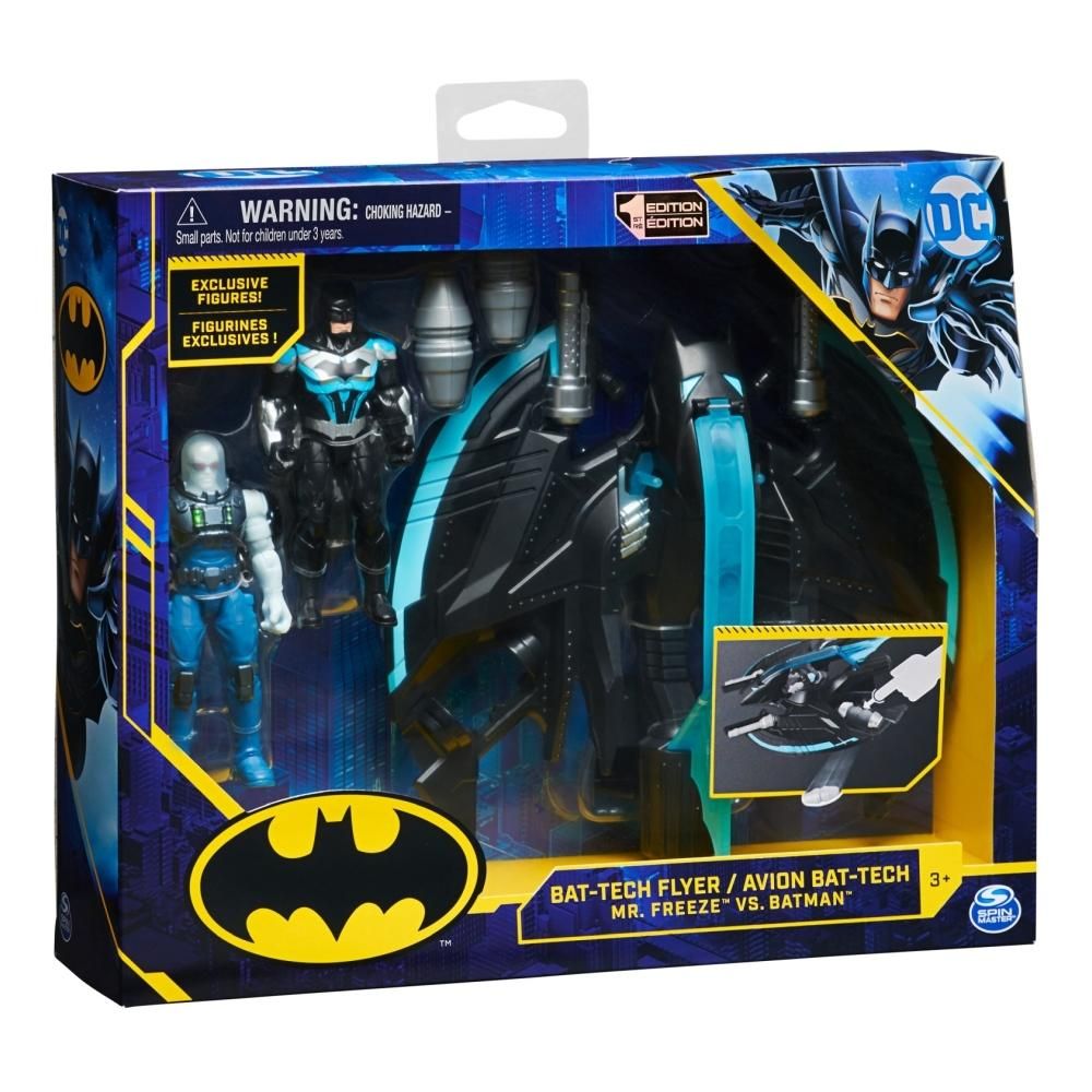 Batman Bat-Tech Batwing jármű Mr Freeze vs. Batman 10 cm-es figurákkal