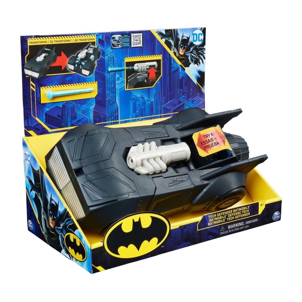 Batman Bat-Tech Defender Batmobile szivacslövővel, 10 cm-es figurákhoz