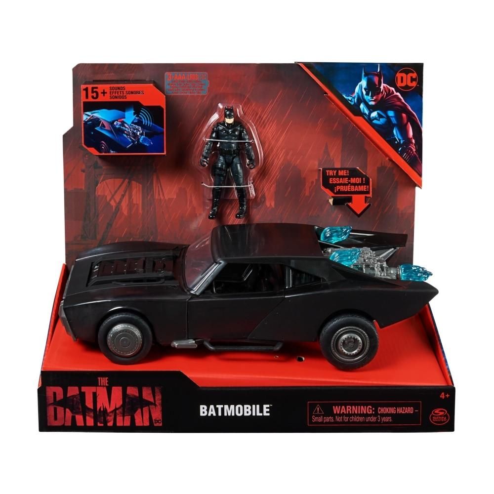 Batman Movie Batmobile 10 cm-es figurával szett, hanggal és fénnyel