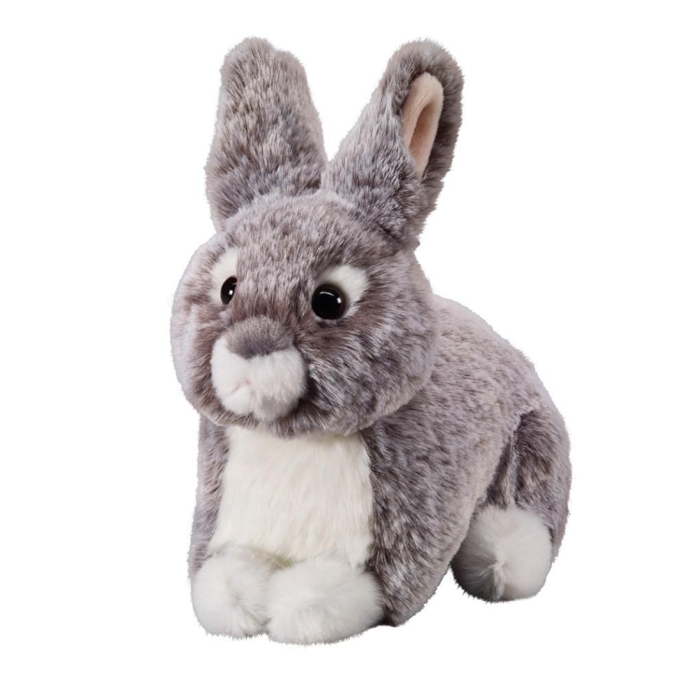 Bauer Plüss szürke foltos nyuszi fekvő 18 cm