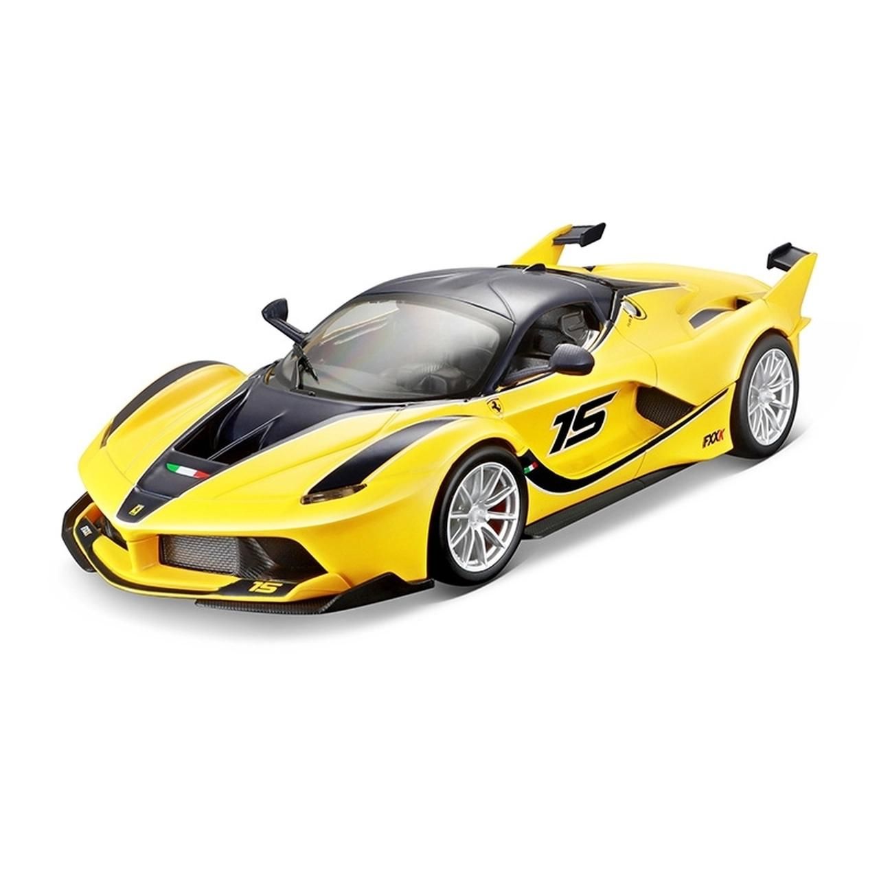 Bburago 1:24 versenyautó - Ferrari FXX K, sárga (18-26301Y)