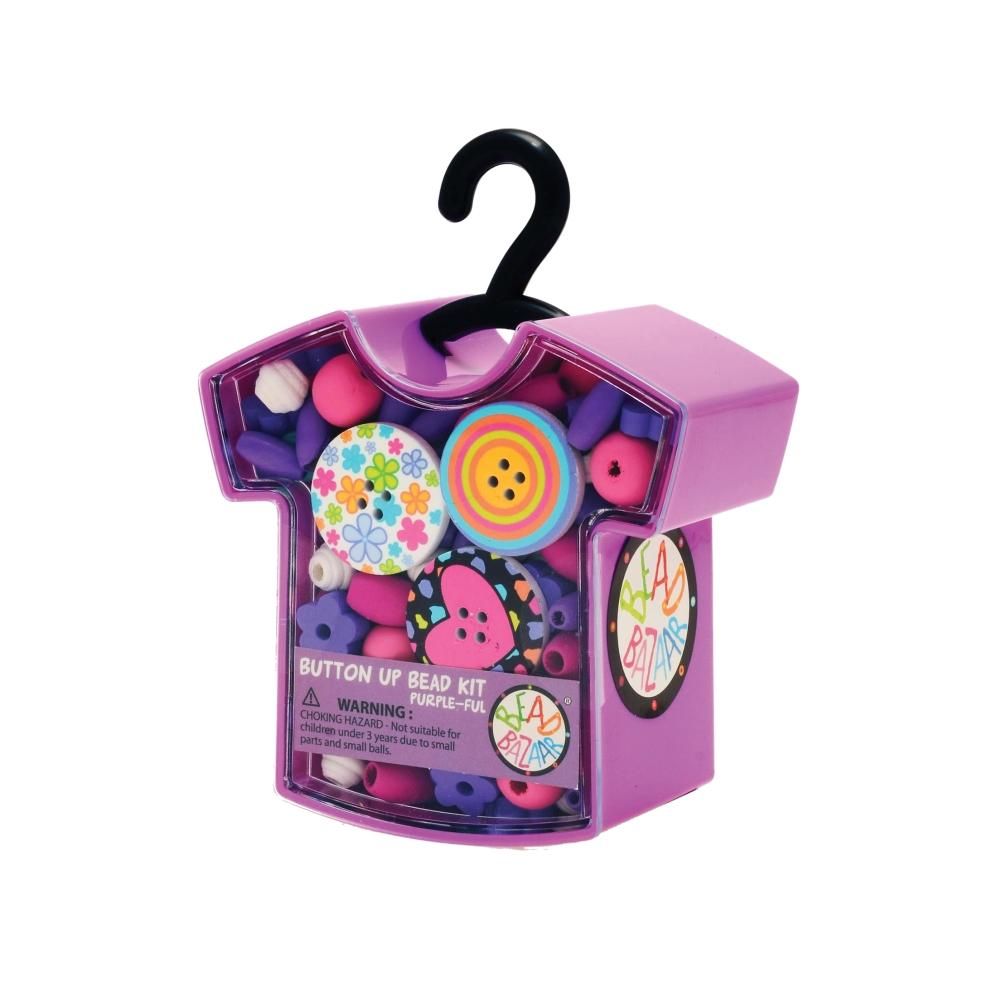 Bead Bazaar Gombot fel! Göngykészlet - lila