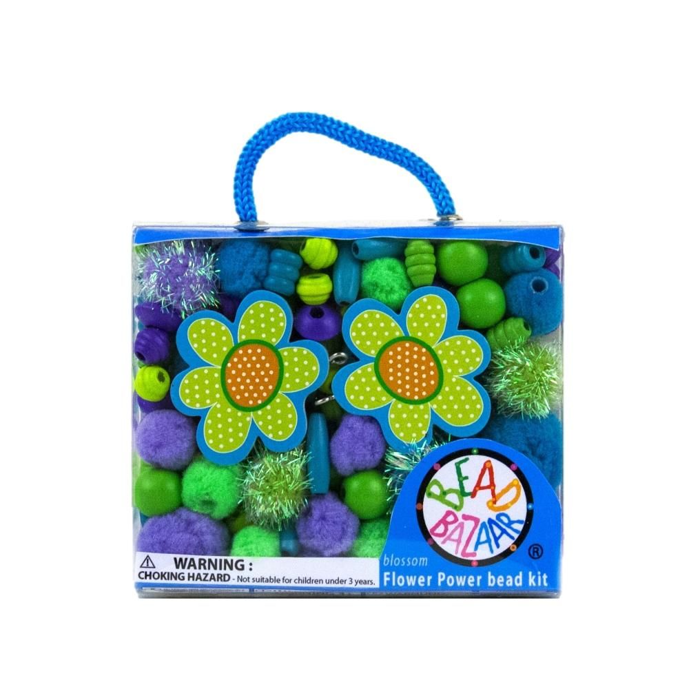 Bead Bazaar Virágos gyöngy csokor - kék