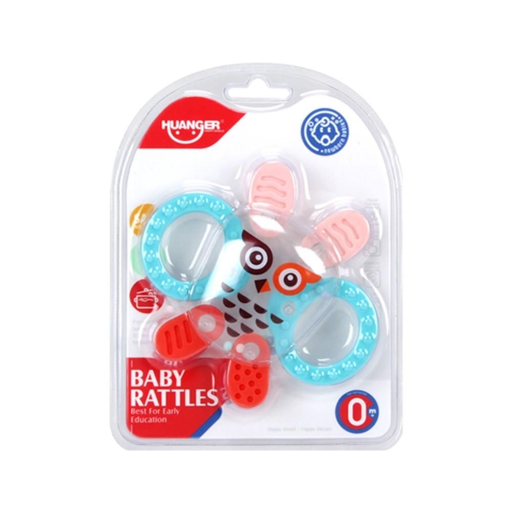 Bébi csörgő és rágóka 2in1 - bagoly