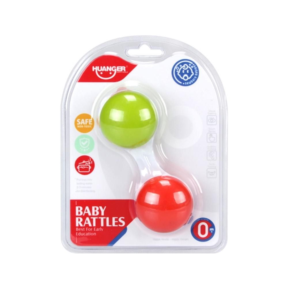 Bébi csörgő maracas - piros-zöld