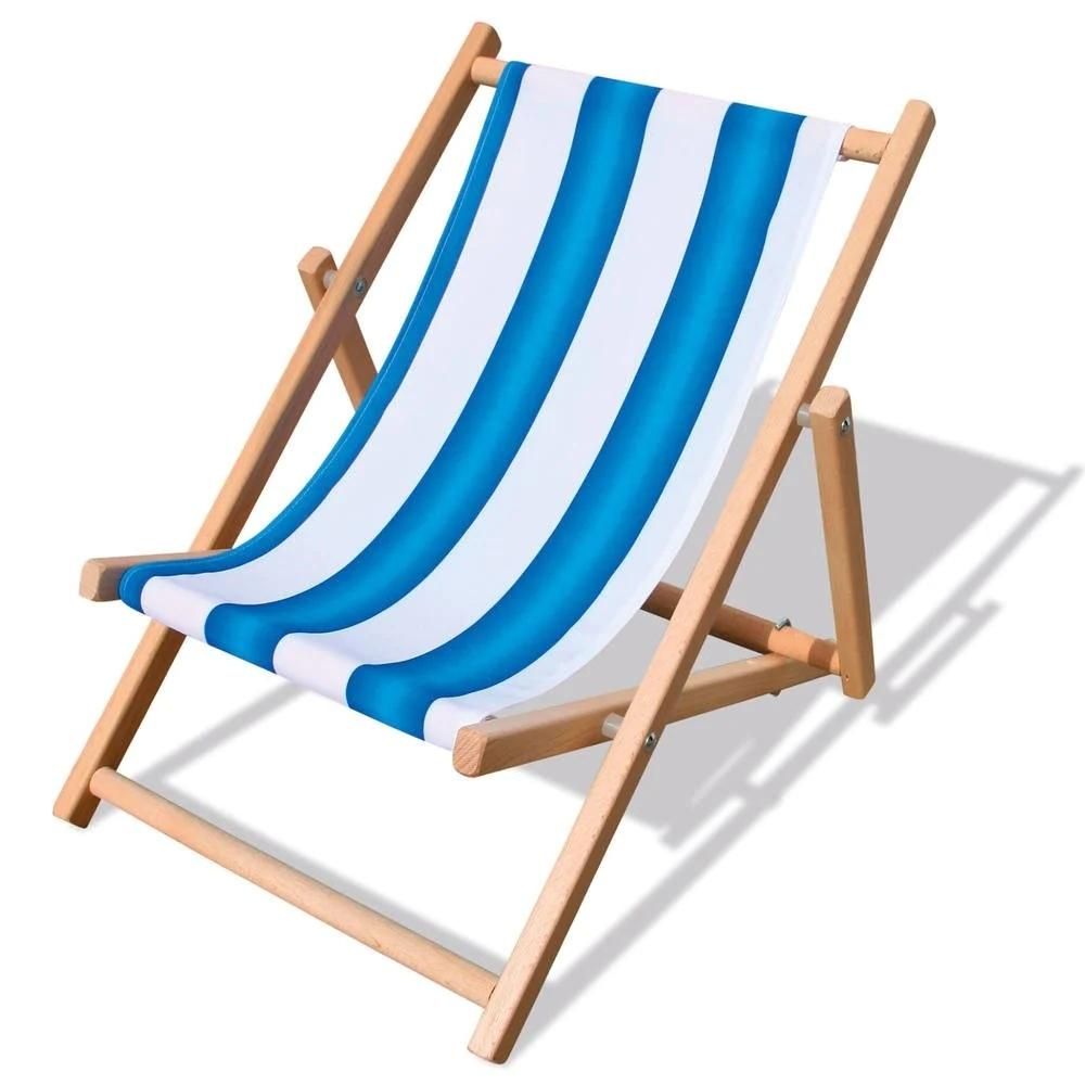 Beluga gyerek napozószék, kék-fehér csíkos