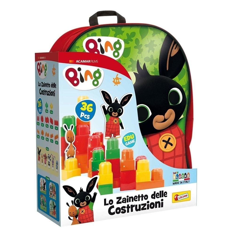Bing nyuszi építőkocka piros hátizsákban