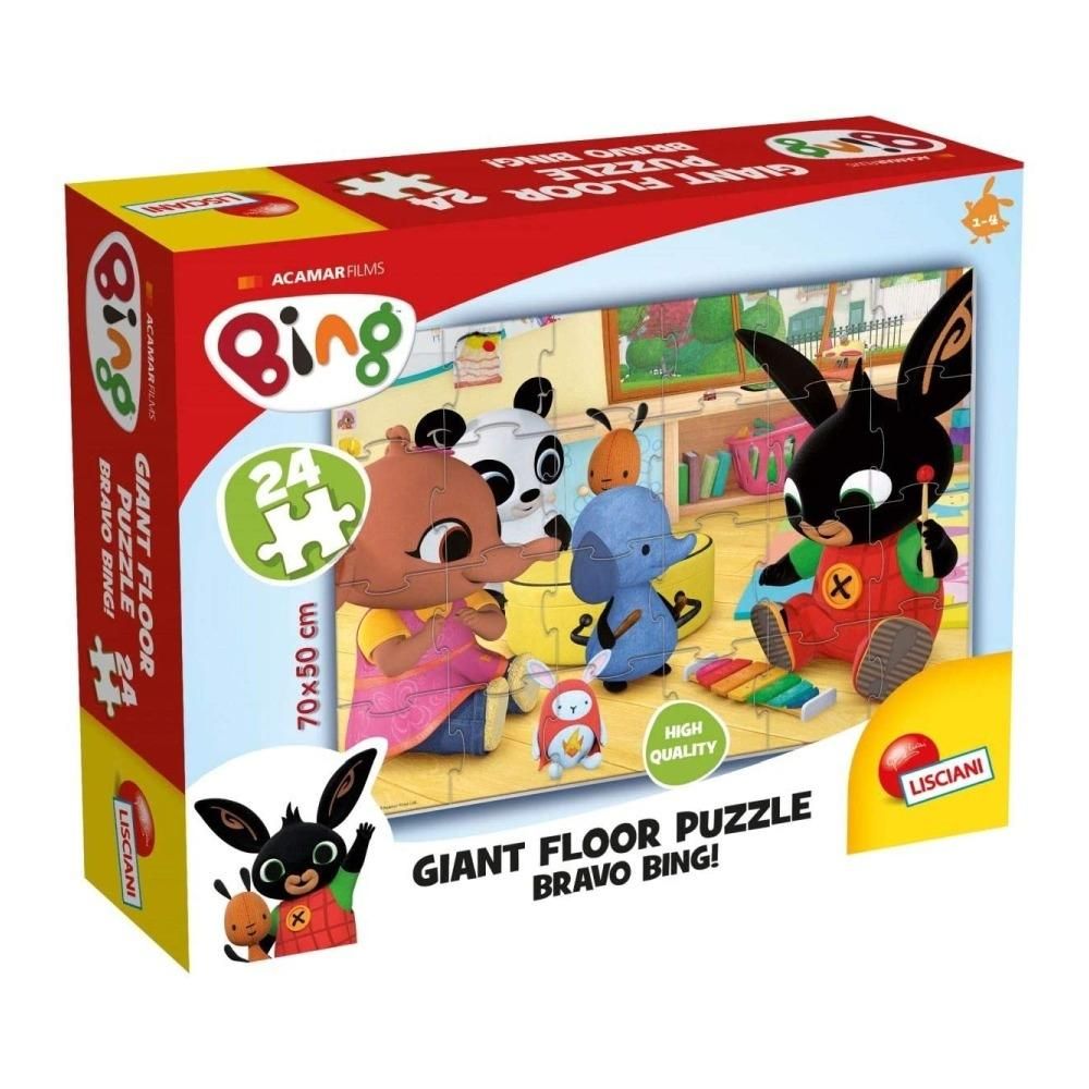 Bing óriás padló puzzle 24 db, 70x50 cm - Bravo Bing!