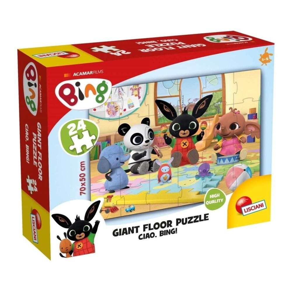 Bing óriás padló puzzle 24 db, 70x50 cm - Szia Bing!