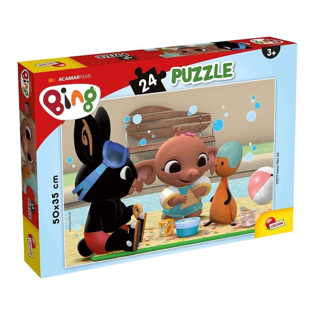 Bing plus puzzle 24 db, 50x35 cm - Piknik a strandon