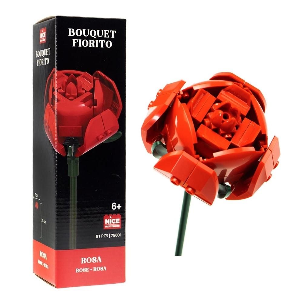 Bouquet virág építőkocka - Rózsa